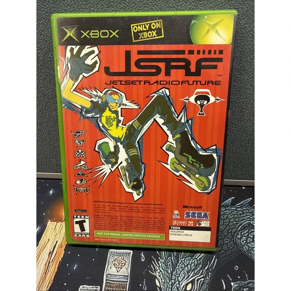 Sega GT 2002 & Jet Set Radio Future JSRF Original Xbox Complete Both Manuals